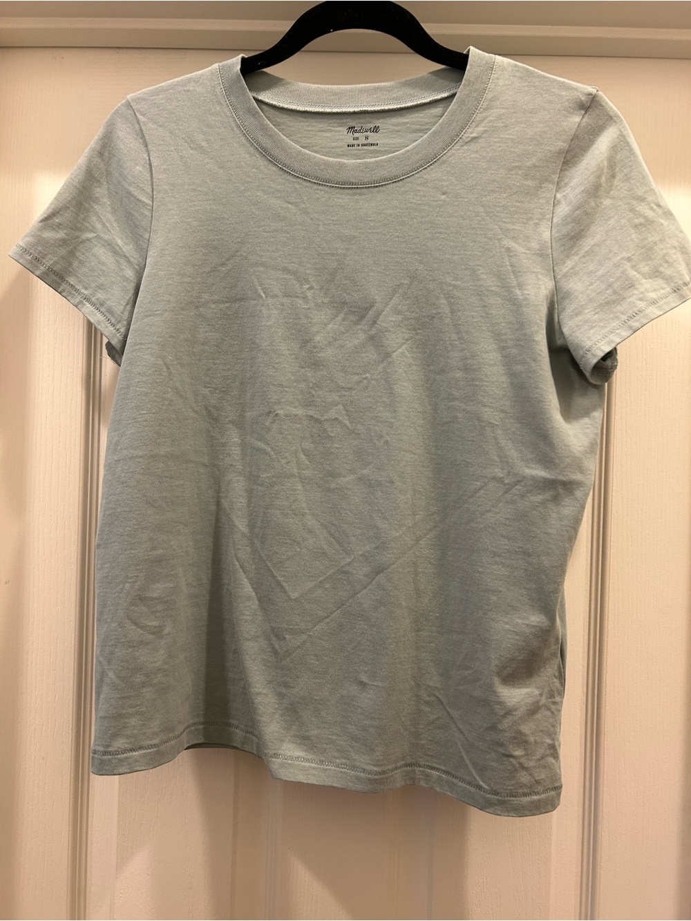 Madewell Cotton Crewneck Tee in Sage Green